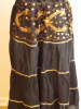 Black Flare Cotton Skirt with gold colored coins